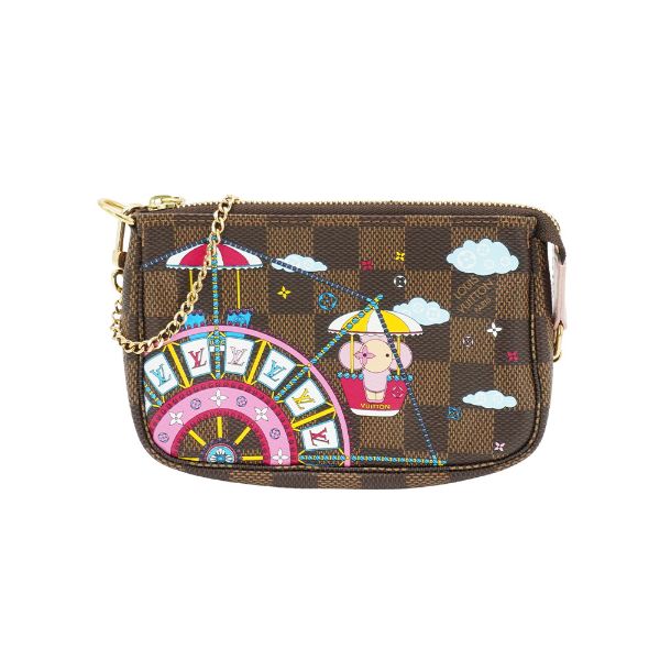 圖片 Louis Vuitton Vivienne 摩天輪印花帆布金鍊小包(N60402-咖)