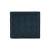 圖片 Bottega Veneta Bi-Fold 牛皮拚色八卡對開短夾(743211-午夜藍/灰)