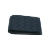 圖片 Bottega Veneta Bi-Fold 牛皮拚色八卡對開短夾(743211-午夜藍/灰)