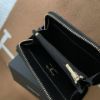 圖片 Chanel 黑金荔枝水鑽加大版拉鍊零錢卡包