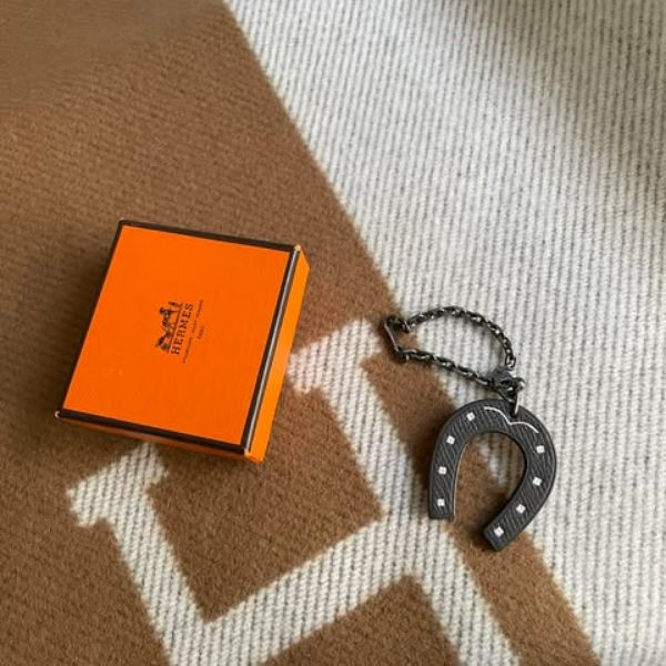 圖片 Hermes 中古皮革馬蹄小掛件