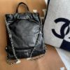 圖片 Chanel 黑銀22bag雙肩包