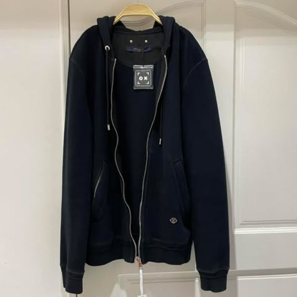 圖片 Lv 黑色拉鍊連帽外套