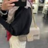 圖片 Prada 大象灰牛皮金鏈字母口蓋包