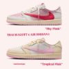 圖片 Travis Scott × Nike Air Jordan 1 淺粉 桃紅 倒鉤 球鞋