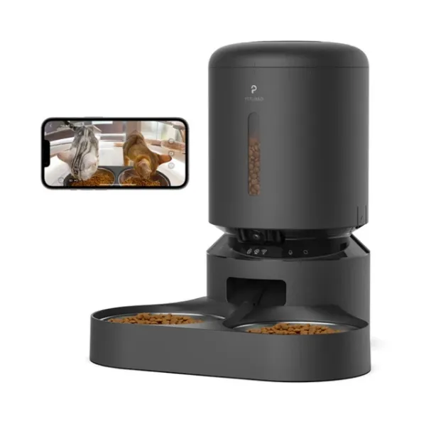 圖片 PETLIBRO 膠囊寵物自動餵食器 視訊版 5L 雙碗(可無線 語音呼喚 定時定量 台灣總代理)