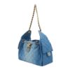 圖片 Chanel 25 Bag 牛仔布金釦鏈帶肩背包-小(AS5293-牛仔藍)