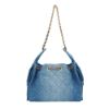 圖片 Chanel 25 Bag 牛仔布金釦鏈帶肩背包-小(AS5293-牛仔藍)