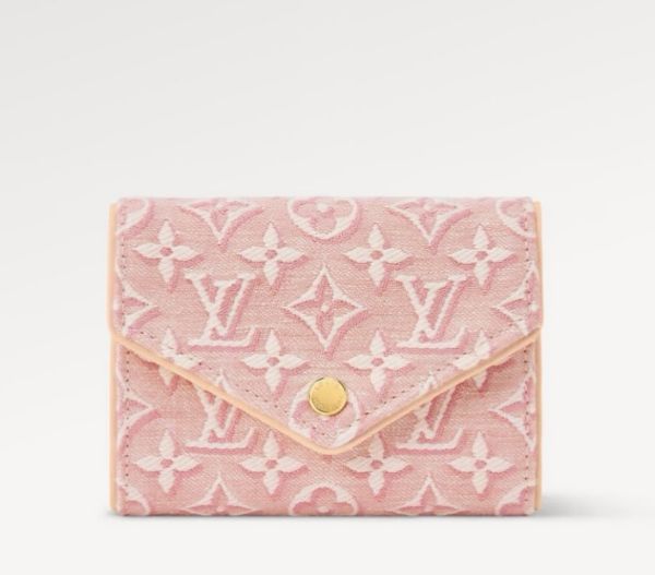 圖片 《我最便宜!全新正品》Louis Vuitton LV  最新緹花短夾 粉色