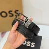 圖片 Hugo Boss 亮黑蟒蛇紋雙面款穿針皮帶