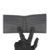 圖片 Vivienne Westwood 防刮面星球銀logo八卡對開短夾(黑)