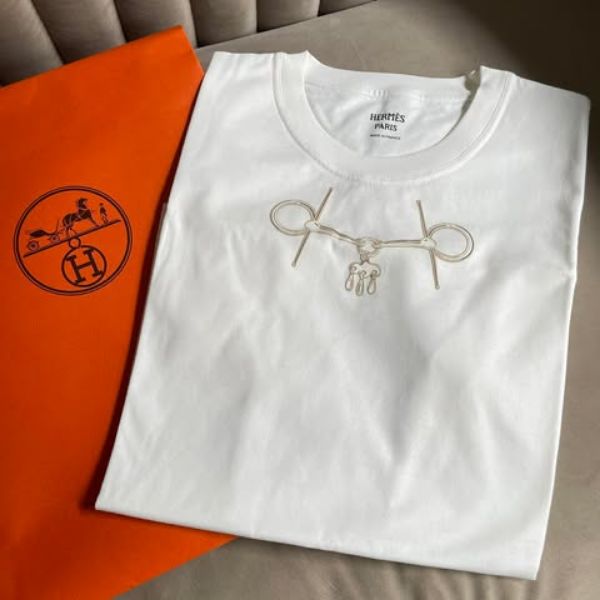 圖片 Hermes 白色mors圖騰短袖