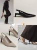 圖片 Hermes 25新款灰銀Kelly slingback跟鞋