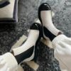 圖片 Chanel 黑白牛皮拼漆皮高筒靴
