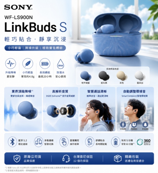 圖片 SONY 索尼SONY WF-LS900N LinkBuds S