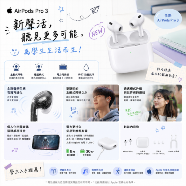 圖片 Apple 蘋果AirPods Pro3