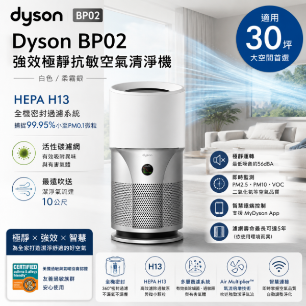 圖片 dyson 戴森 BP02 Purifier Big+Quiet 強效極靜抗敏空氣清淨機( 適用30坪)