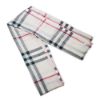 圖片 Burberry 寬版格紋羊毛絲質圍巾(80787821-米色)