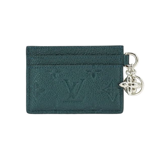 圖片 Louis Vuitton Charms 壓花牛皮銀釦4卡卡夾(M26523-深藍)