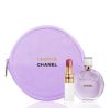 圖片 CHANEL 香奈兒香氛 CHANCE 紫色霓幻香水口紅化妝包套組附吊飾 - 精選組合/專櫃緞帶包裝