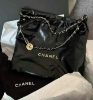 圖片 CHANEL AS3260 新款 22 肩背包 黑金小型 