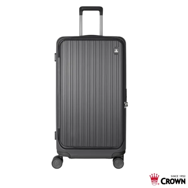 圖片 CROWN 皇冠 Boxy 28吋 前開式框架胖胖箱 防盜雙齒拉鍊箱(行李箱/旅行箱/密碼鎖)