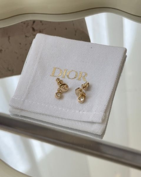 圖片 【DIOR】CORE 飾面金屬和水晶耳環 金色