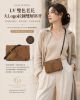 圖片 LV M69203 雙色老花大Logo雙層拉鍊斜背包
