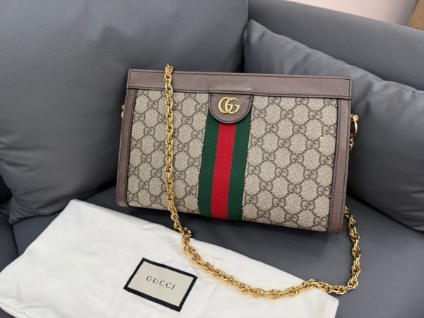 圖片 GUCCI  Ophidia GG Small Shoulder Bag 金鍊斜背肩背包