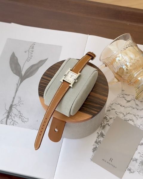 圖片 【HERMES】PM H手錶 金棕銀