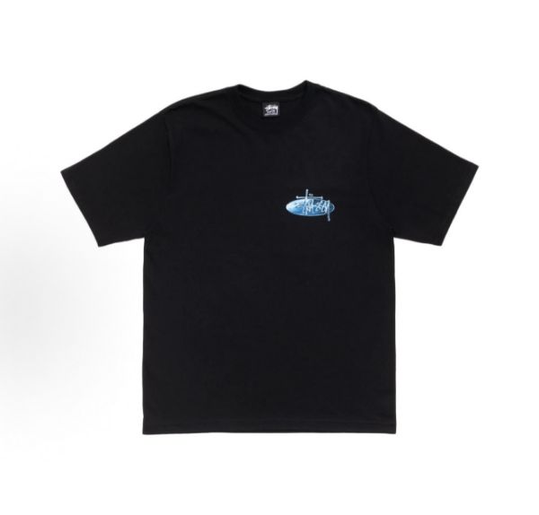 圖片 Stussy SS26 WAVE OVAL TEE 水波紋 黑