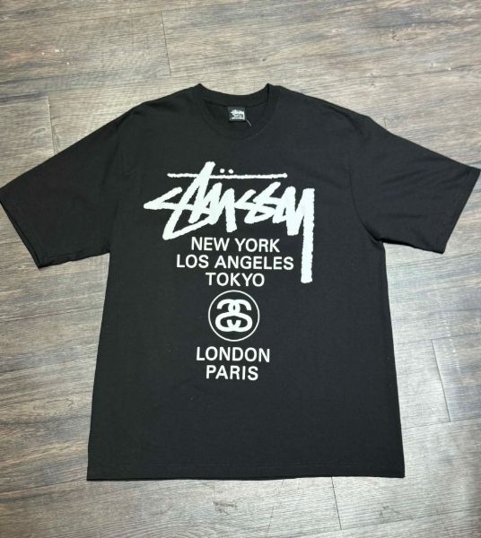 圖片 2026SS STUSSY WORLD TOUR TEE 熱門款 世界巡迴 短T 黑色 3903962