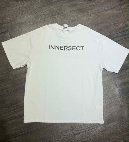 圖片 INNERSECT 像素印花 字母LOGO 重磅落肩圓領短袖T恤 白色  INA25SSTTEZ034