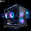 圖片 MiEN R5-7500F RTX5060 遊戲電競黑色機殼米恩電腦主機