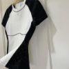 圖片 Chanel 24c黑白拼色滿logo暗紋上衣