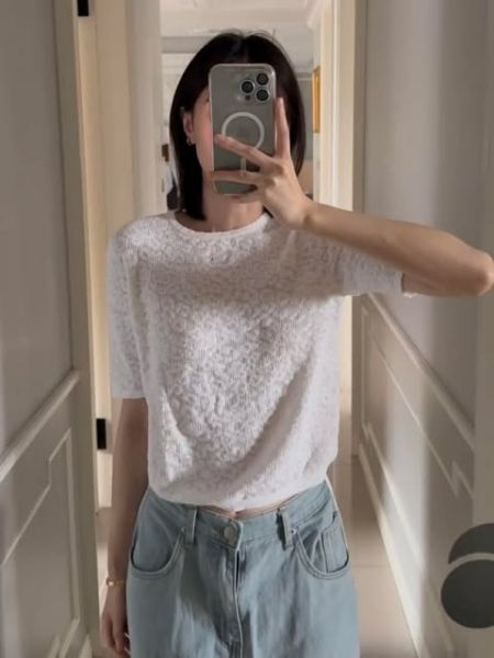 圖片 Chanel 22p白色雲朵短袖上衣