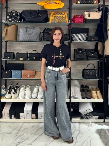 圖片 Chanel 菲董聯名 彩色亮片字母短t