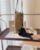 圖片 【LOEWE】經典拉菲草斜背手機包 米色