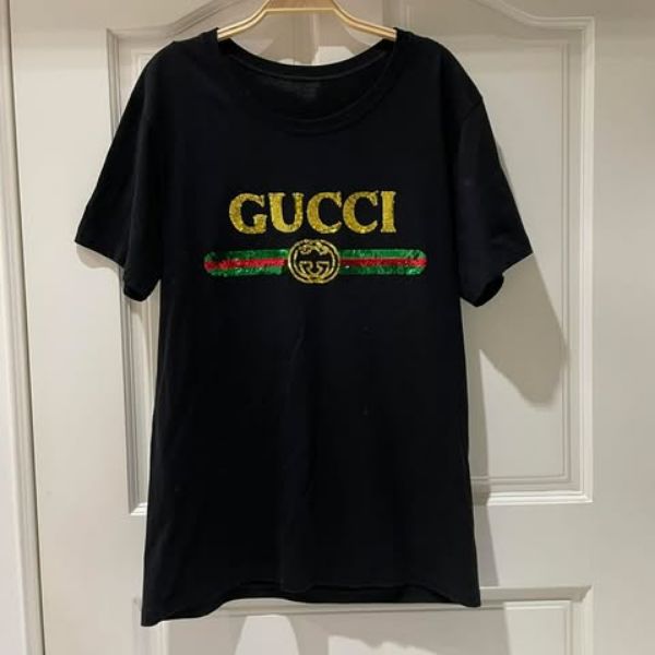 圖片 Gucci 亮片字母logo短袖上衣