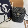 圖片 Chanel 黑金牛皮薩爾茲堡後背包