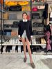 圖片 Chanel 21k黑白滿logo暗紋鑽釦襯衫
