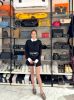 圖片 Chanel 21k黑白滿logo暗紋鑽釦襯衫
