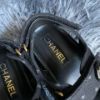 圖片 Chanel 黑色雪花牛仔魔鬼氈涼鞋