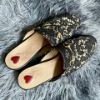 圖片 Gucci 蕾絲平底穆勒拖鞋