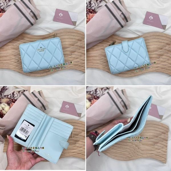 圖片 Kate spade｜KS 菱格紋 扣式中夾