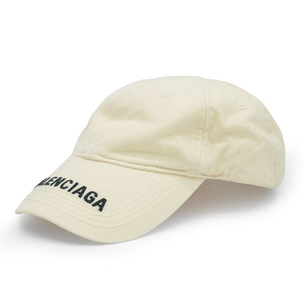圖片 Balenciaga 展示品 品牌刺繡Logo棉質棒球帽#L(米色)
