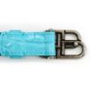 圖片 Balenciaga 展示品 銀釦BB logo 鱷魚壓紋牛皮皮帶-85cm(640450-天空藍)