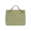 圖片 Bottega Veneta 展示品 Andiamo 羊皮編織金紐結手提斜背二用包-小(766014-鼠尾草綠)
