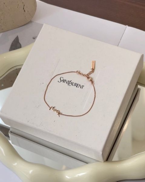 圖片 【YSL】OPYUM 經典LOGO手鏈 玫瑰金