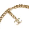 圖片 Chanel 展示品 雙C logo 黑琺瑯粗金鍊短項鍊(金)